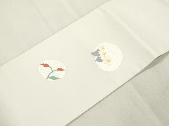 平和屋着物●九寸名古屋帯　草花丸文　逸品　CABH6727dy