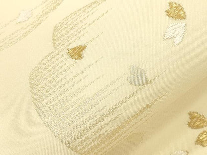平和屋着物●九寸開き名古屋帯　唐織　舞桜文　金糸　正絹　逸品　CABH6730dy