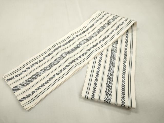 平和屋着物●本場筑前博多織　半幅帯　献上　一重帯　正絹　逸品　CABH6743dy