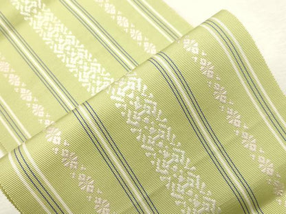 平和屋着物●本場筑前博多織　半幅帯　献上　一重帯　正絹　逸品　未使用　CABH6744dy