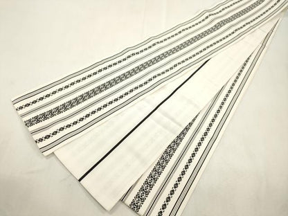 平和屋着物●本場筑前博多織　半幅帯　献上　井上絹織謹製　証紙付き　正絹　逸品　CABH6745dy