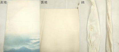 平和屋着物●塩瀬　つけ帯　作家物　風景文　正絹　逸品　CABH6747dy