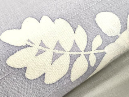 平和屋着物●つけ帯　紬地　草木文　銀通し地　正絹　逸品　CABH6749dy