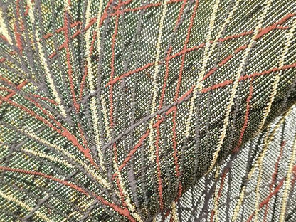平和屋着物●染色作家　草野一騎　つけ帯　草木文　金銀糸　正絹　逸品　CABH6751dy