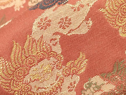 平和屋着物●両面　半幅帯　唐獅子　CABH6756dy