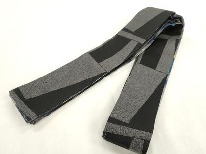 平和屋着物●男性　両面　角帯　霞文　金糸　正絹　逸品　CABH6760dy