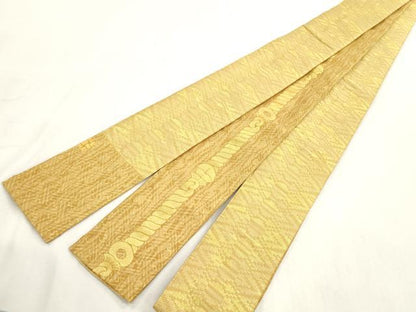 平和屋着物●男性　両面　角帯　間道　金糸　正絹　逸品　CABH6761dy
