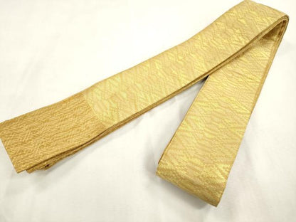 平和屋着物●男性　両面　角帯　間道　金糸　正絹　逸品　CABH6761dy