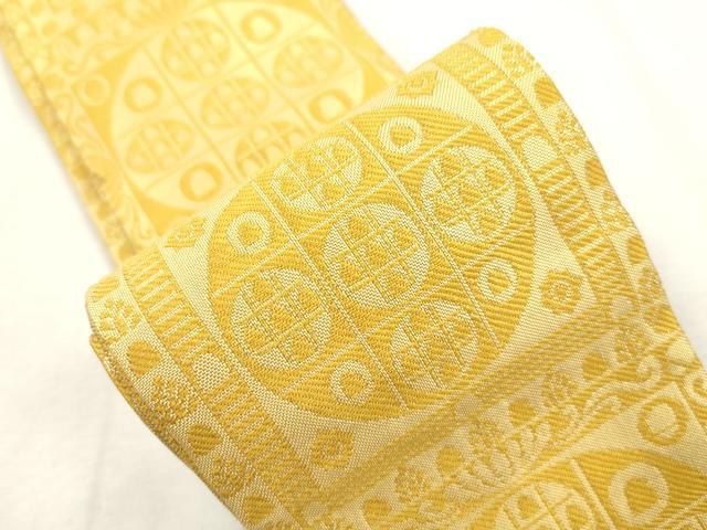 平和屋着物●男性　角帯　幾何学文　正絹　逸品　CABH6763dy