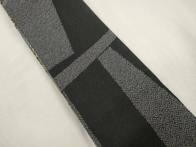 平和屋着物●男性　両面　角帯　草花文　正絹　逸品　CABH6764dy