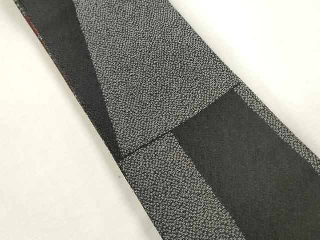 平和屋着物●男性　両面　角帯　幾何学文　正絹　逸品　CABH6765dy