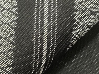 平和屋着物●男性　本場筑前博多織　角帯　斜線文　黒地　はかた匠工芸　証紙付き　正絹　逸品　CABH6768dy