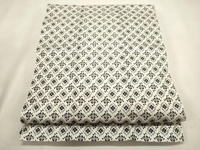 平和屋着物●本場筑前博多織　八寸名古屋帯　菱文　一重帯　正絹　逸品　CABH6771dy