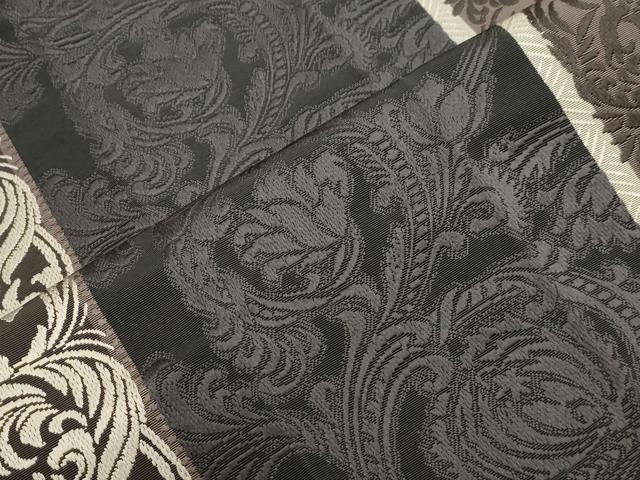 平和屋着物●本場筑前博多織　八寸名古屋帯　草花文　一重帯　正絹　逸品　CABH6773dy