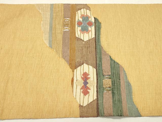 平和屋着物●八寸名古屋帯　すくい織　霞花文　やまと誂製　正絹　逸品　未使用　CABH6781dy