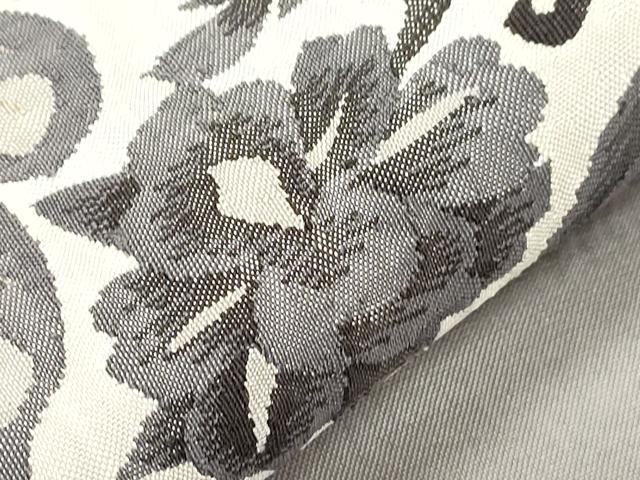 平和屋着物●太鼓柄袋帯　すくい織　孔雀花文　正絹　逸品　CABH6787dy