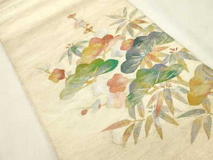 平和屋着物●太鼓袋帯　すくい織　松竹梅　金銀糸　正絹　逸品　CABH6788dy