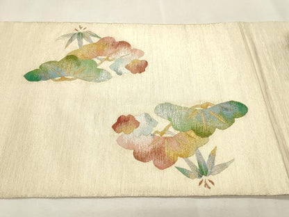 平和屋着物●太鼓袋帯　すくい織　松竹梅　金銀糸　正絹　逸品　CABH6788dy