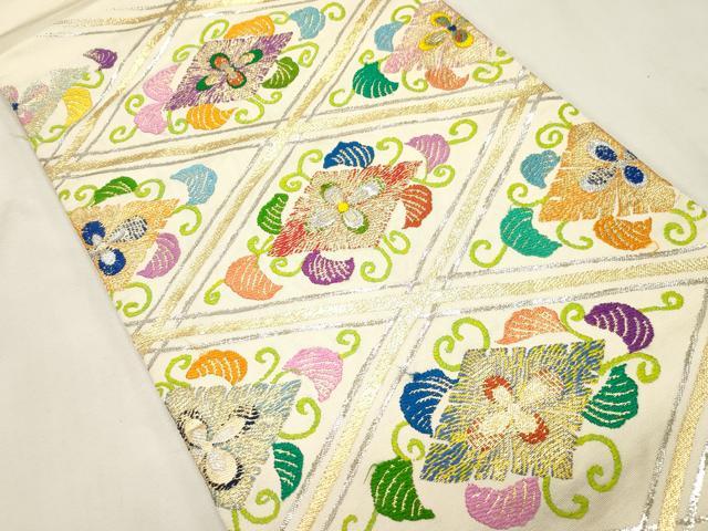 平和屋着物●龍村平蔵製　六通柄　本袋帯　御所菱　金銀糸　正絹　逸品　CABH6792dy