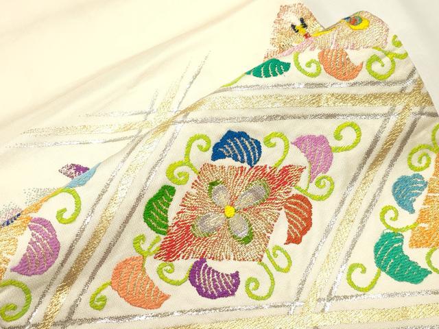 平和屋着物●龍村平蔵製　六通柄　本袋帯　御所菱　金銀糸　正絹　逸品　CABH6792dy