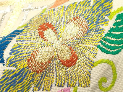 平和屋着物●龍村平蔵製　六通柄　本袋帯　御所菱　金銀糸　正絹　逸品　CABH6792dy