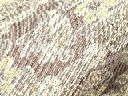 平和屋着物●両面　全通柄袋帯　経錦　花鳥文　正絹　逸品　未使用　CABH6793dy
