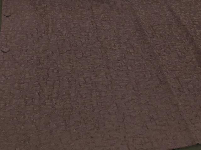 平和屋着物＃道行コート　色無地　霞地紋　紅消鼠色　正絹　逸品　CABH6801in