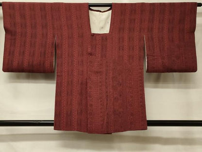 平和屋着物＃道行コート　花唐草間道　正絹　逸品　CABH6805in