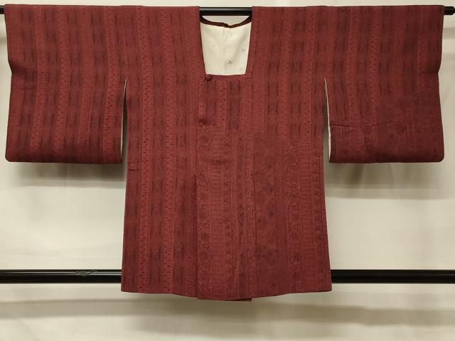 平和屋着物＃道行コート　花唐草間道　正絹　逸品　CABH6805in