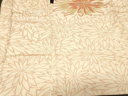 平和屋着物＃羽織　寿光織　花づくし　金銀糸　正絹　逸品　CABH6807in