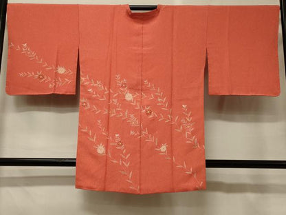 平和屋着物＃道行コート　枝花文　金彩　正絹　逸品　CABH6816in