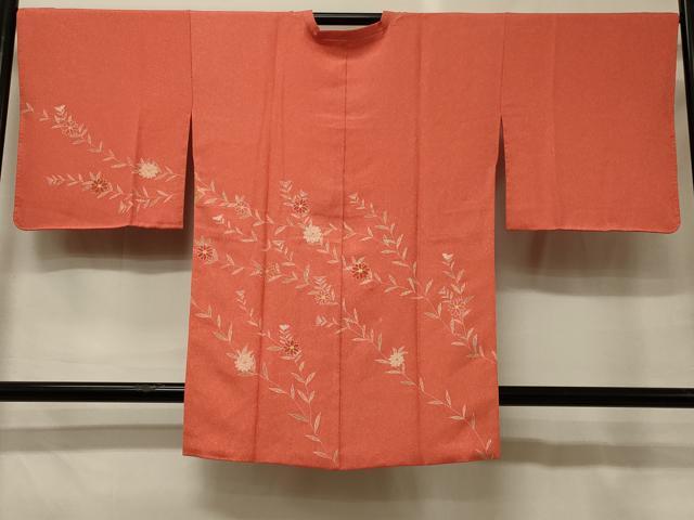平和屋着物＃道行コート　枝花文　金彩　正絹　逸品　CABH6816in