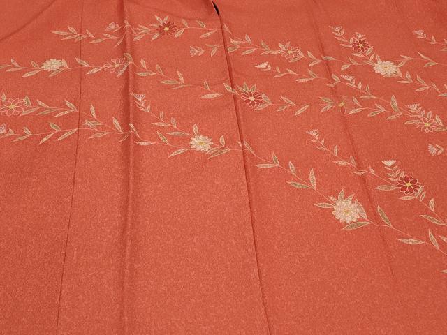 平和屋着物＃道行コート　枝花文　金彩　正絹　逸品　CABH6816in