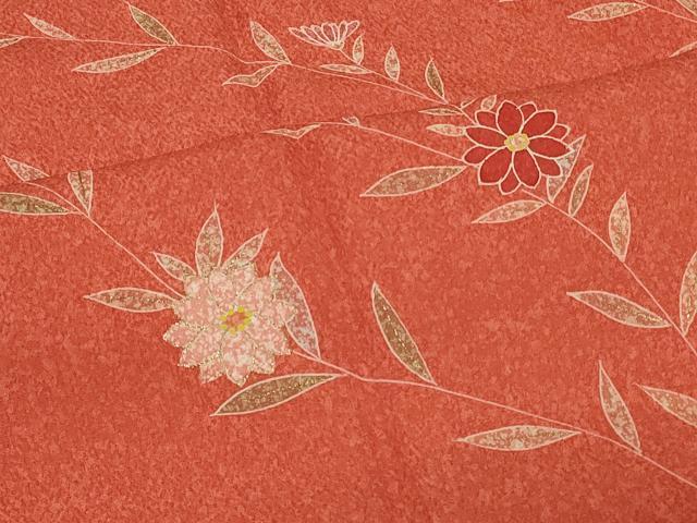 平和屋着物＃道行コート　枝花文　金彩　正絹　逸品　CABH6816in