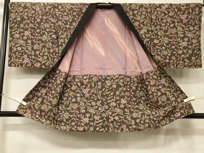 平和屋着物＃羽織　ろうけつ染め　草花文　正絹　逸品　未使用　CABH6820in