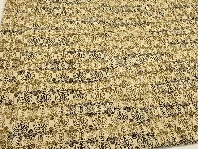 平和屋着物＃羽織　型染め　立涌草花文　正絹　逸品　CABH6825in