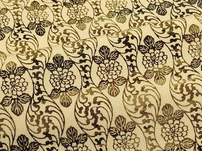 平和屋着物＃羽織　型染め　立涌草花文　正絹　逸品　CABH6825in