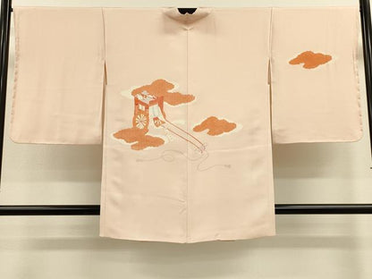 平和屋着物＃羽織　雲取り御所車文　正絹　逸品　未使用　CABH6831in