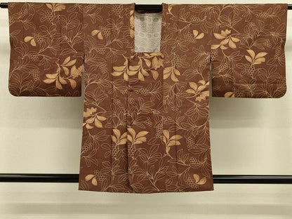 平和屋着物＃道行コート　南天文　正絹　逸品　CABH6834in