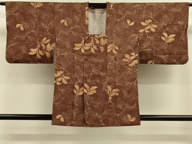 平和屋着物＃道行コート　南天文　正絹　逸品　CABH6834in
