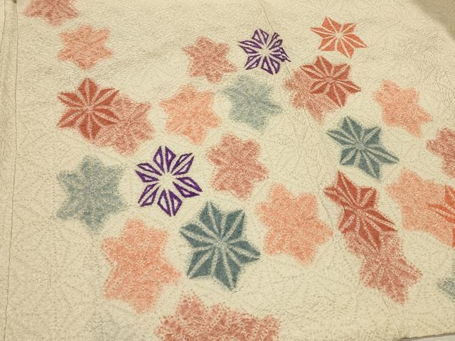 平和屋着物＃羽織　総絞り　麻の葉文様　正絹　逸品　CABH6839in