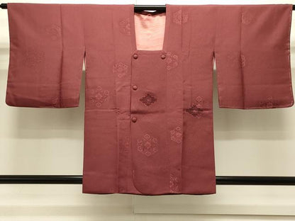 平和屋着物＃道行コート　ドロンワーク　菱正倉院花文　正絹　逸品　未使用　CABH6844in
