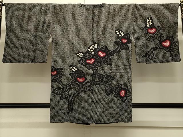 平和屋着物＃道行コート　総絞り　枝花文　正絹　逸品　CABH6848in