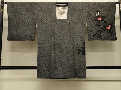 平和屋着物＃道行コート　総絞り　枝花文　正絹　逸品　CABH6848in