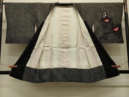 平和屋着物＃道行コート　総絞り　枝花文　正絹　逸品　CABH6848in