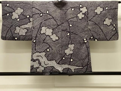 平和屋着物＃羽織　総絞り　立波枝花文　正絹　逸品　CABH6849in