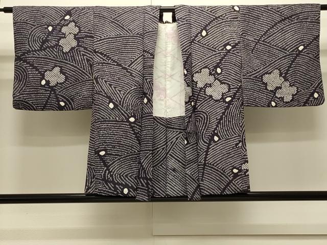 平和屋着物＃羽織　総絞り　立波枝花文　正絹　逸品　CABH6849in