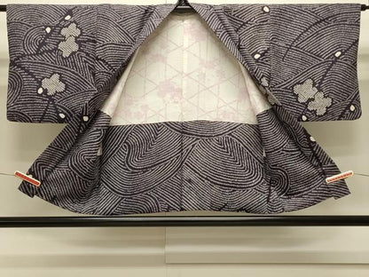 平和屋着物＃羽織　総絞り　立波枝花文　正絹　逸品　CABH6849in