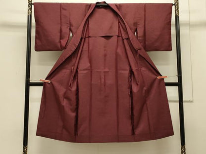 平和屋着物＃道中着　単衣　霞文　ロング丈　洗える着物　CABH6851in
