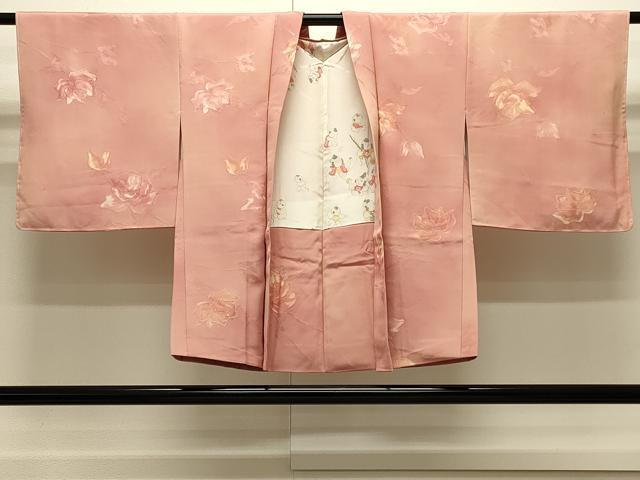 平和屋着物＃羽織　地紋起こし　枝花文　暈し染め　正絹　逸品　未使用　CABH6852in